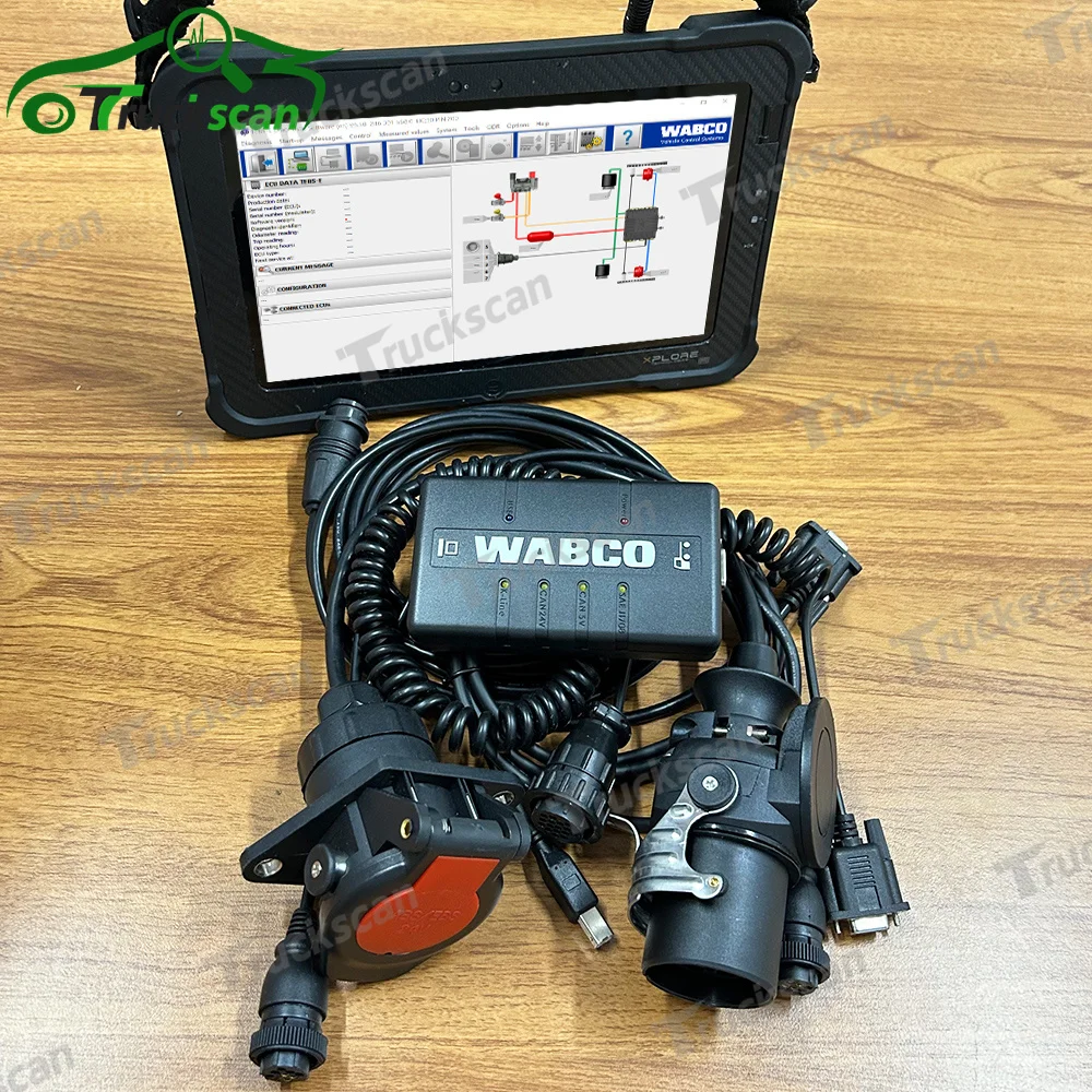 

For wabco Diagnostic KIT(WDI) Scanner Trailer V5.5 Heavy Duty and Truck Diagnostic System Diagnostic Scanner with Xplore tablet