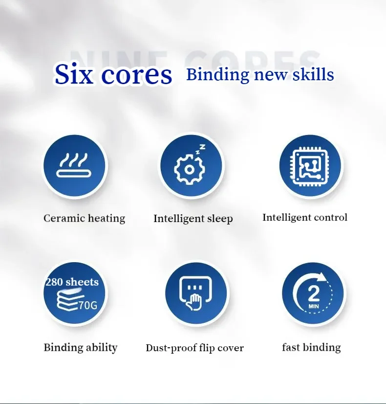 Description Picture 3 of itemA4 Hot Melt Binding Machine Automatic Glue Small Hot Melt Binding Machine For Finishing Documents Contract Office Supplies