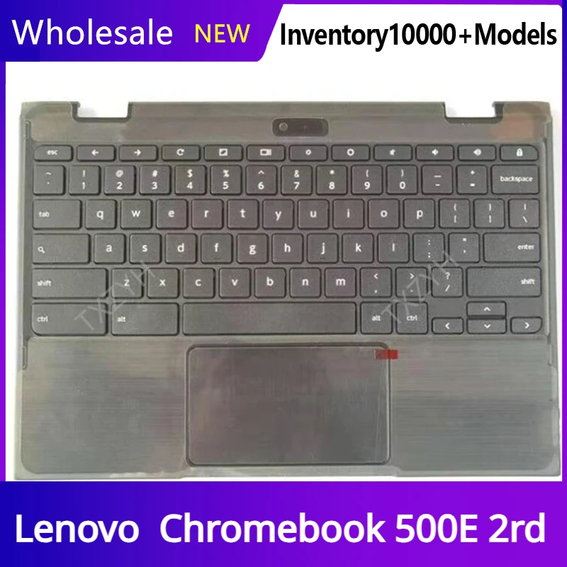 

New Original for Lenovo Chromebook 500E 2rd Laptop C Shell Keyboard Upper Palmrest Cover Palm Rest Frame Case 5CB0T79601 Black