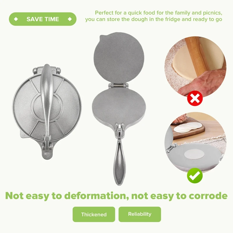 A26F-Kitchen Tortilla Maker Press Dough Meat Press Maker Bakeware Tools Tortilla Pancake Pie Tools Baking Accessories