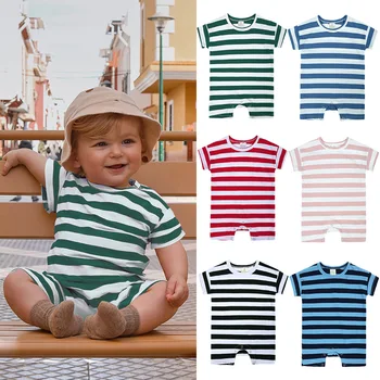 Striped Baby Summer Romper 1