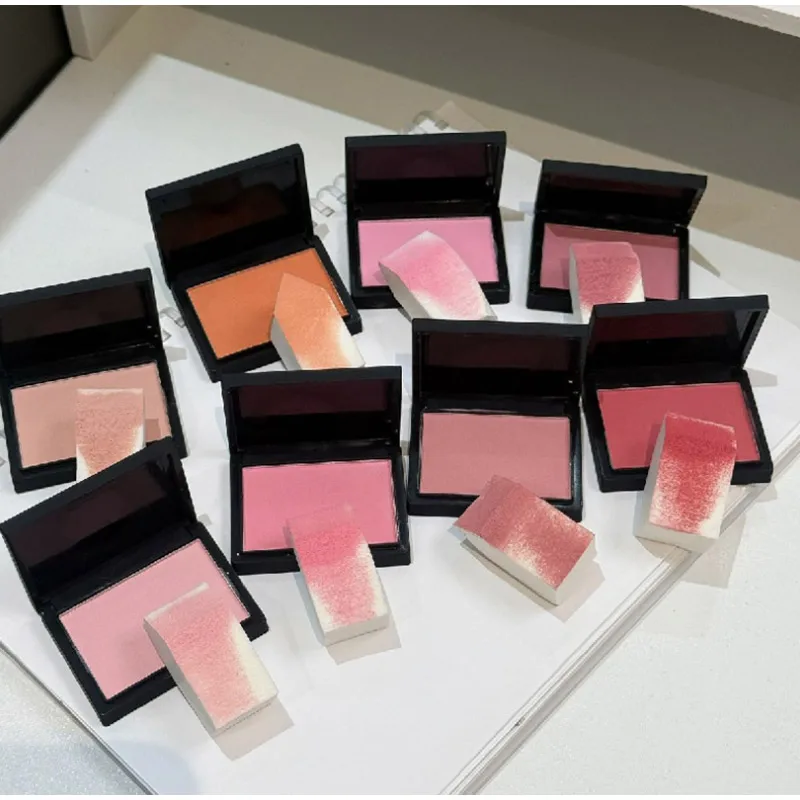1pcs Monochrome Matte Blush Palette Delicate Natural Cheek Facial Rouge Plate Lasting Color High Pigmented Powder Blusher Disk 6