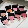 1pcs Monochrome Matte Blush Palette Delicate Natural Cheek Facial Rouge Plate Lasting Color High Pigmented Powder Blusher Disk 6