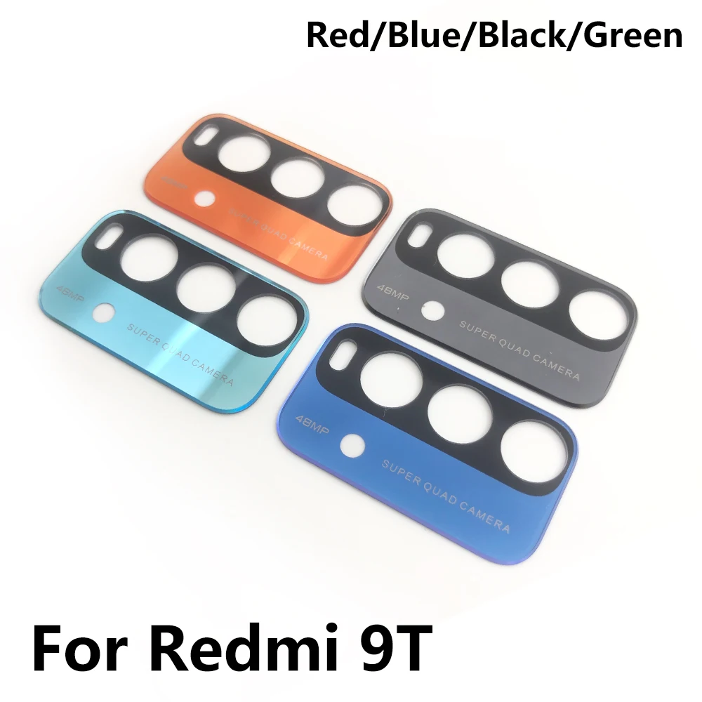 

100Pcs/lot, Camera Glass For Xiaomi Redmi 9T Rear Back Camera glass Lens With Glue Adhesive mi Mobile Phone Housings Xaomi