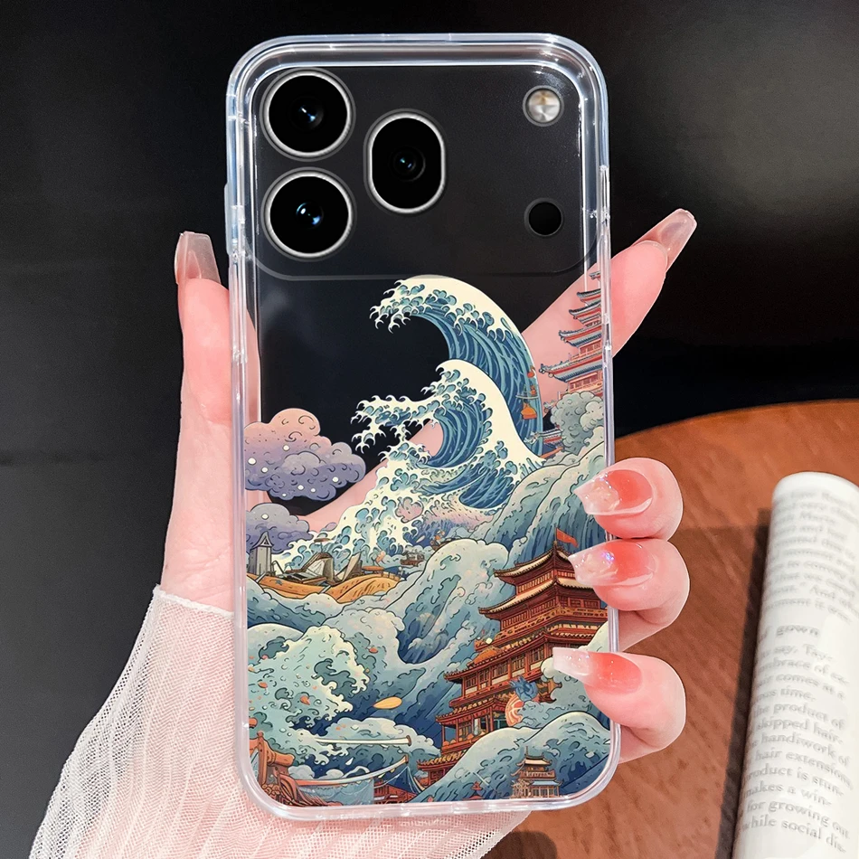 Clear Cool Stars Vibe Shockproof Silicone Phone Case