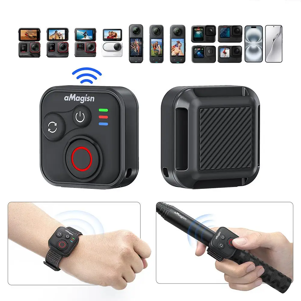 Bluetooth Smart Remote Control for Insta360 GoPro HERO Series Smart Phones Wireless 50m Remote Control Range