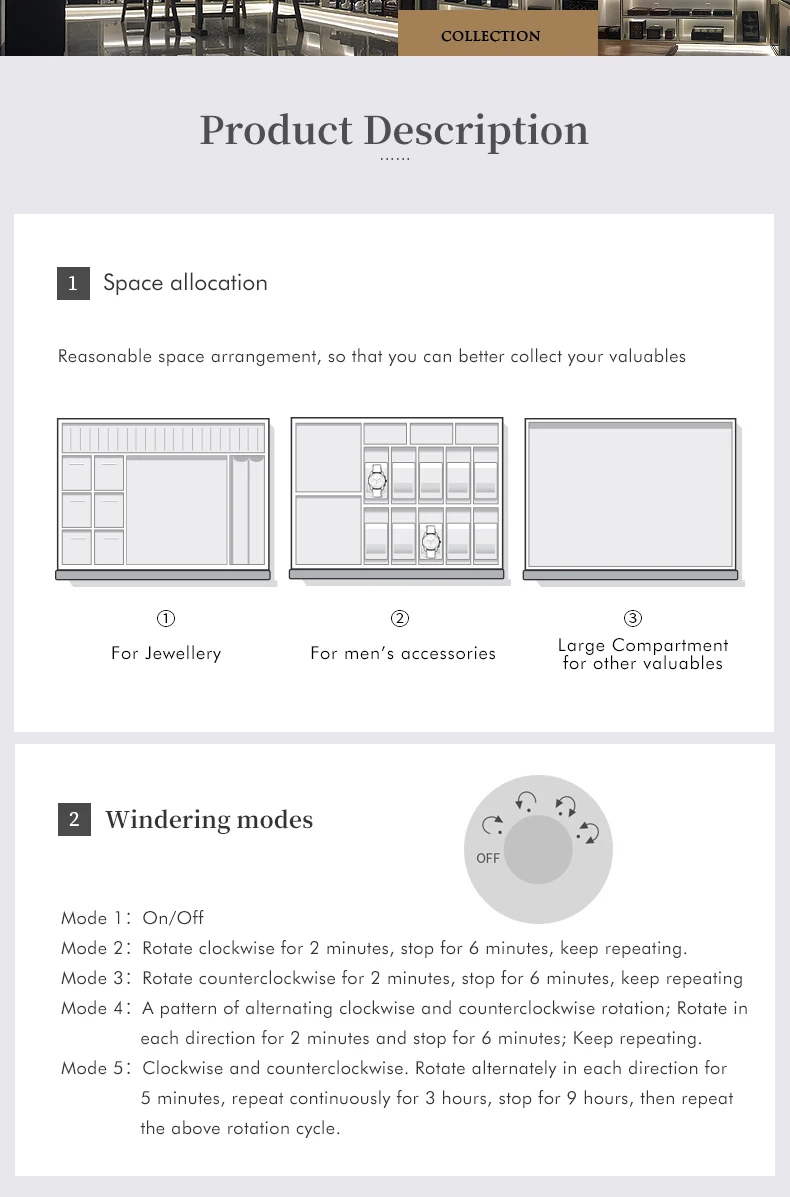 Sb2d0d4046dcf4d9cbb944b83cc8b80077 High quality watch winder safe box electronic fingerprint lock custom interior jewelry safe box
