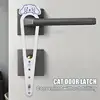 Cat Door Holder Latch Design Door Cat Elastic Door Lock Keeps Dogs Out Of Litter & Food Dog Proof Cat Feeding Station Adjustable 3