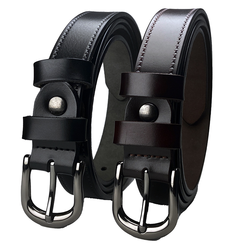 Men's belts clip for clothes Genuine leather belt for man children woman jeans sports strap waistband luxury brand new short