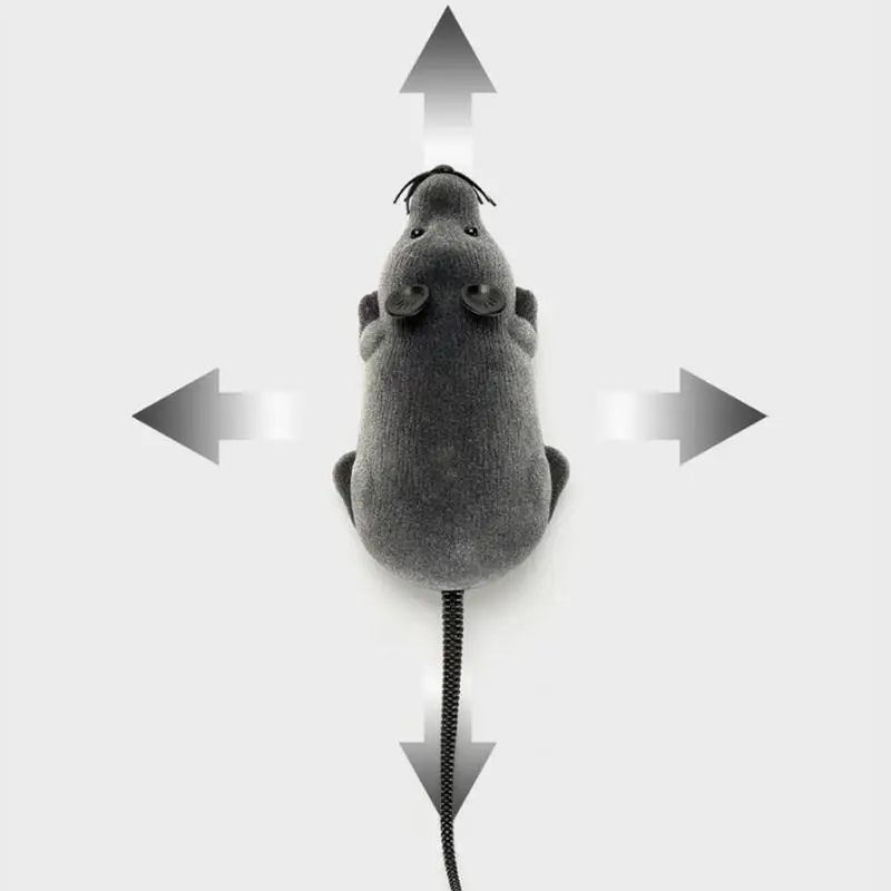 Robot Mouse Cat Toys RC Battery Powered Mimic Real Prey Four Way Wireless Remote Control Electric