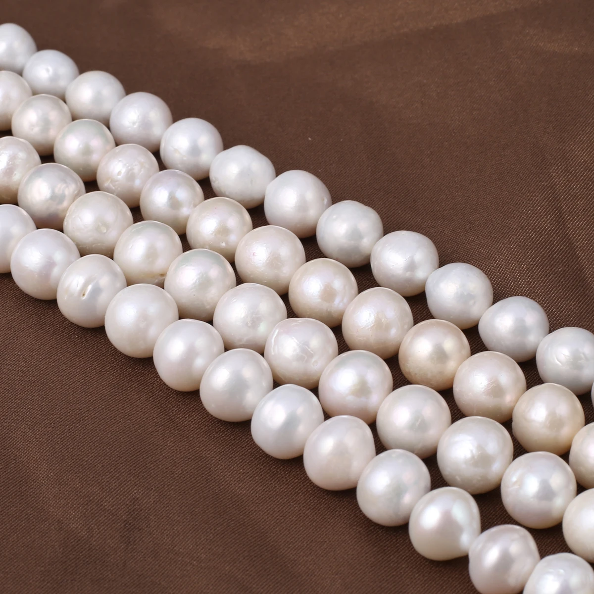 Wholesale AA+ Natural White Freshwater Pearl Round Loose Spacer Beads For DIY Making Bracelet Necklace Jewelry Strand 10-11mm