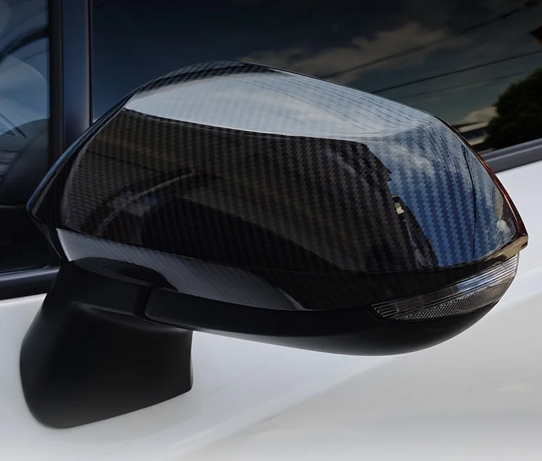 2xCarSideDoorRearviewMirrorFrameCoverTrimABSChromeDecoration