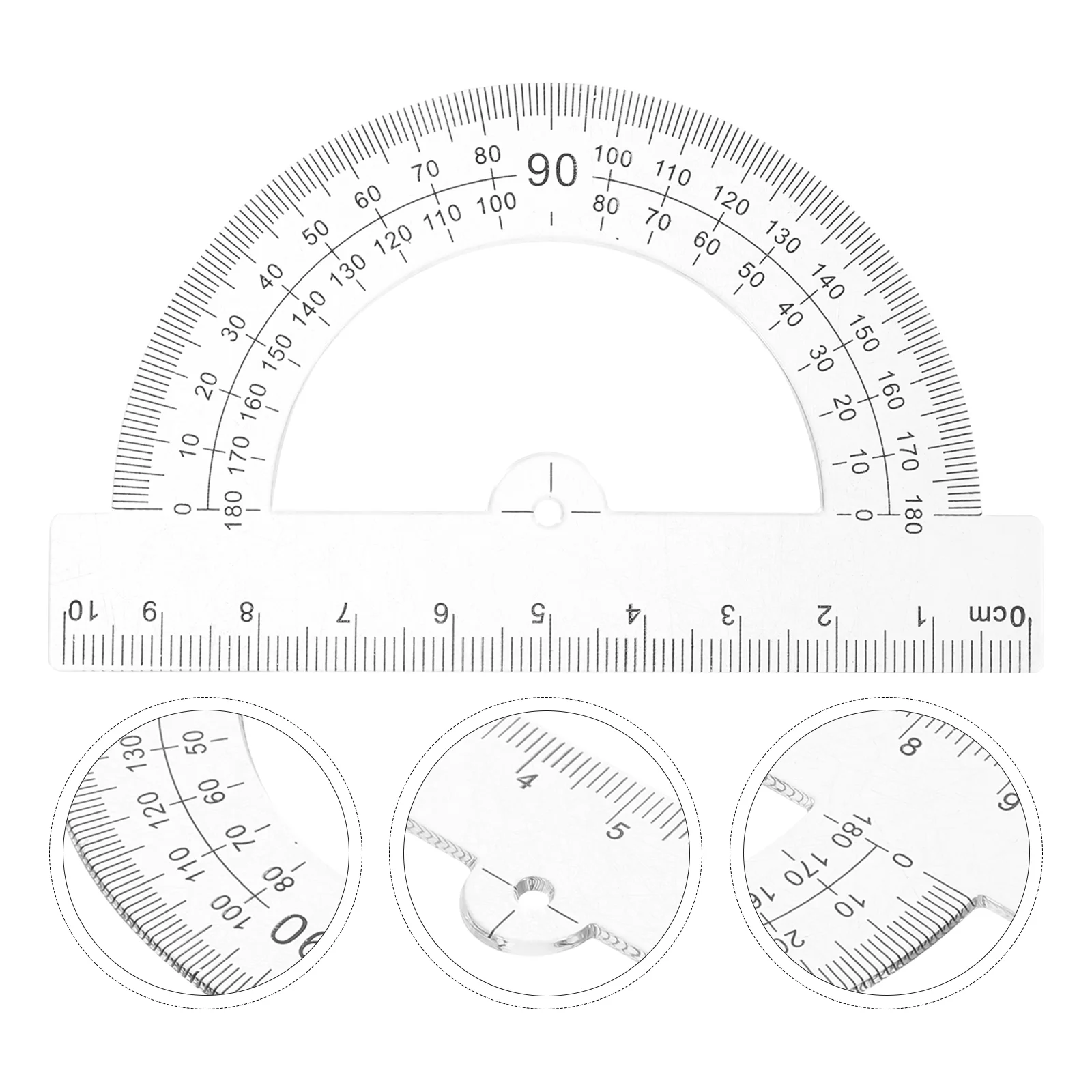 

10Pcs Multi-function Semi-circle Geometry Half Circle Protractor Home Plastic Geometry Half Circle Protractor Geometry Half