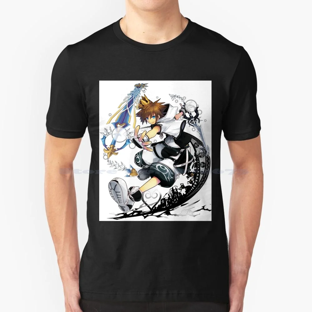 Kingdom Hearts T Shirt 100% Cotone Tee Kingdom Hearts Sora Final Fanasia