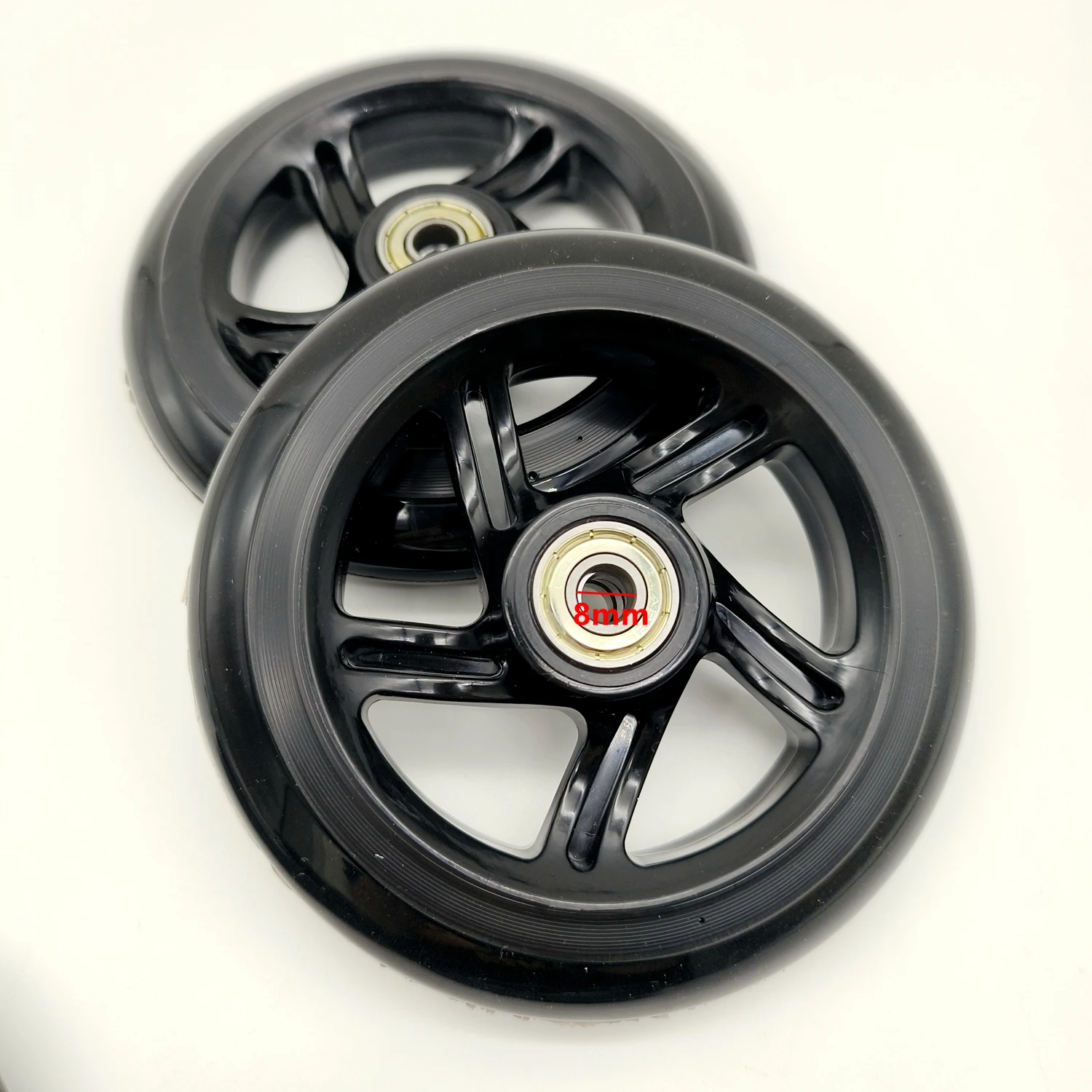 125MM scooter wheel 125x24mm skate wheel 85a pu material bearing abec-7 6wheels/lot