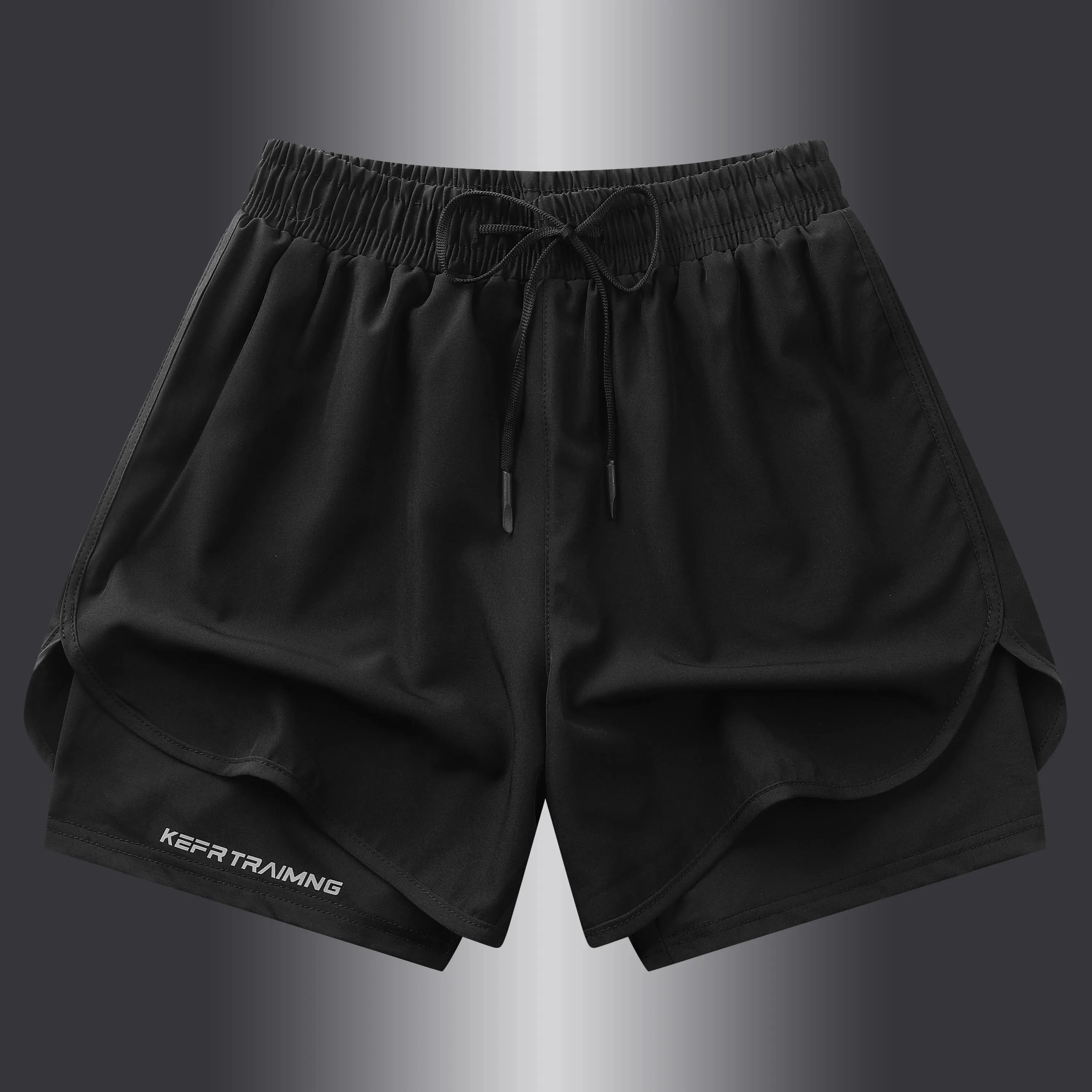 2-in-1 Double Layer Shorts, Men's Fashion Gradient Stretch Sports Shorts For Summer Gym Workout Training 2