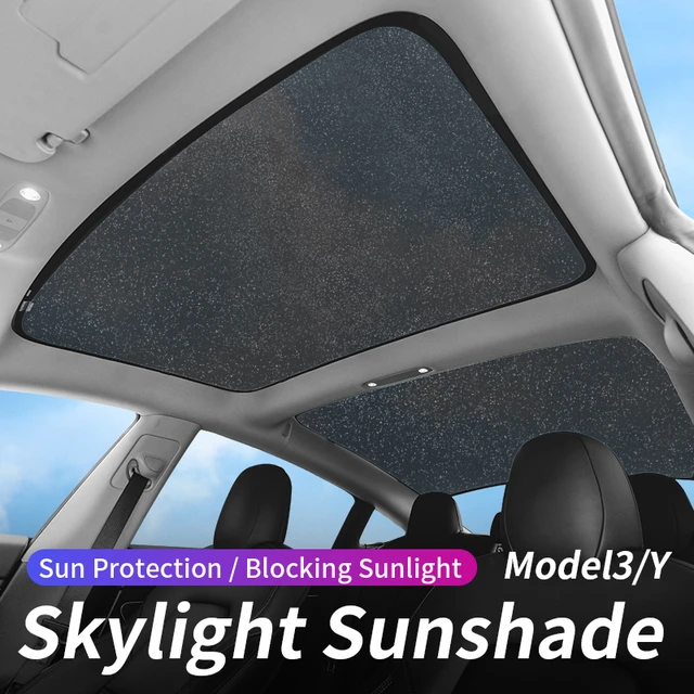 Glass roof sunshade Model Y