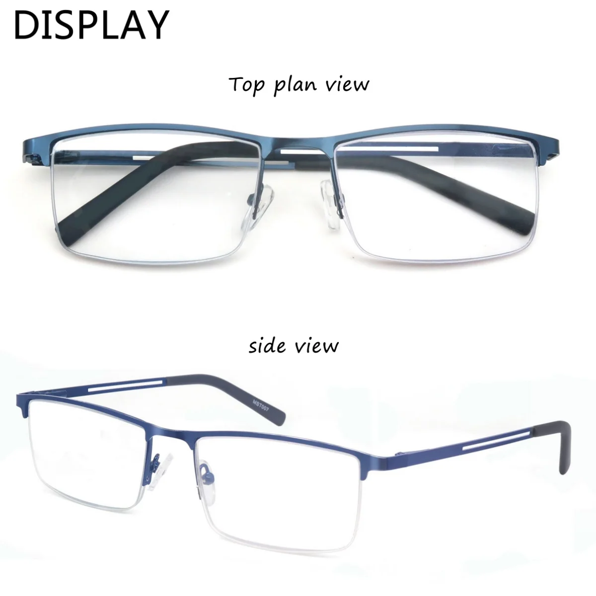 Men's Blue Light Blocking Reading Glasses - Anti-Glare Metal Frame with Spring Hinges and UV Protection