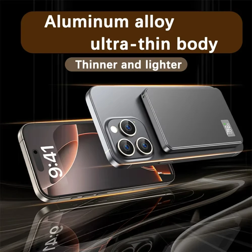 3 IN 1 Power Bank For MagSafe 50000mAh Slim Magnetic Wireless Power Bank 22.5W External Battery For iPhone Samsung 2026 - Image 4