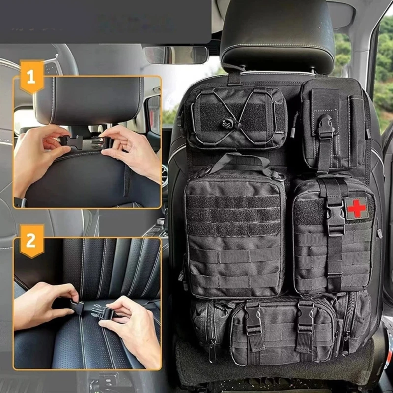 50JA Car Seat Back Organizer Seatback Cover Protector Seat Back Hanger Bag Vehicle Panel Seat Cover Protector