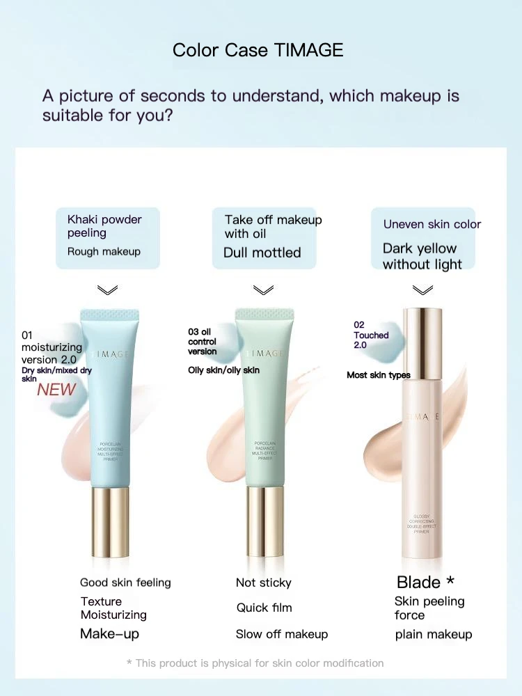 TIMAGE Primer Makeup Front Cream Radiance Multi-Effect Primer Base Cream Freshness Of Foundation Moisturizing Oil Control Bright
