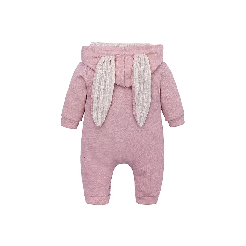 Baby Rompers Cotton Jumpsuit Baby Jumpsuit Autumn Newborn Clothes Baby Girls Pink Bunny Romper Infant Cute Toddler Playsuit Overalls Boys Long Sleeve
