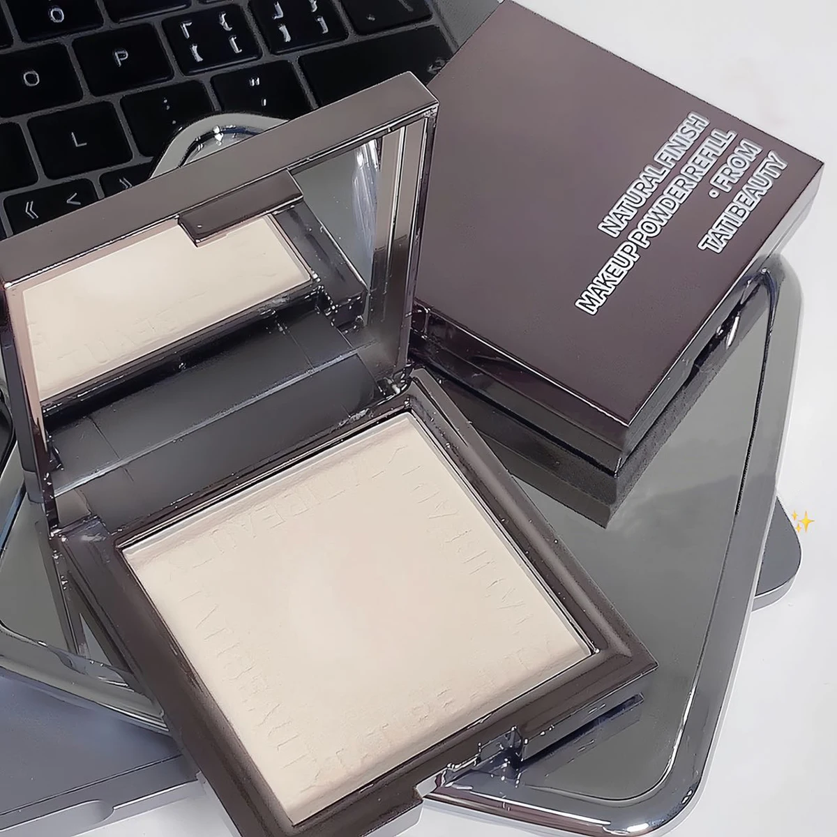 TATIBEAUTY Soft Focus Setting Powder - Small Silver Block Oil Control Loose Powder