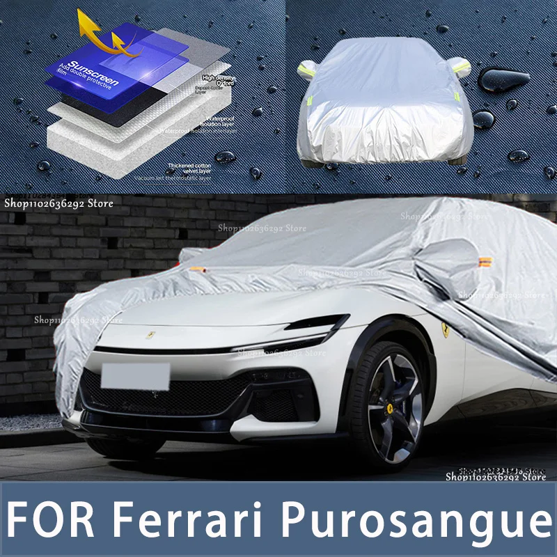 

For Ferrari Purosangue Outdoor Protection Full Car Covers Snow Cover Sunshade Waterproof Dustproof Exterior Car accessories
