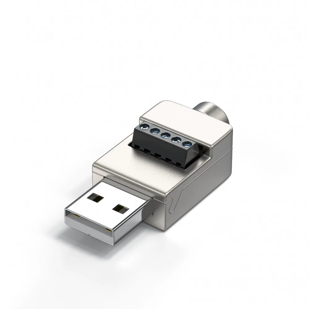 USB 2.0 Type A to 4-Pin Screw Terminal Adapter (No Welding Required)
