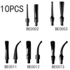 10pcs Smoking Pipe Mouthpieces Black Acrylic Mouthpiece Stem For 9mm Filter Smoke Pipe Holder Curved Straight Tobacco Mouthpiece 1