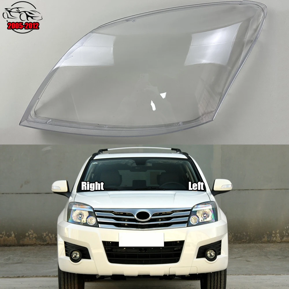 For Great Wall Haval H3 2005-2012 Front Headlight Cover Headlamp Housing Lamp Shell Transparent Lampshade Lens Plexiglass