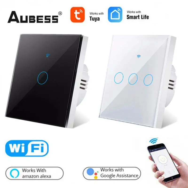 Wifi Wall Touch Switch Smart Light Switch 1 2 3 Gang 220V EU Standard