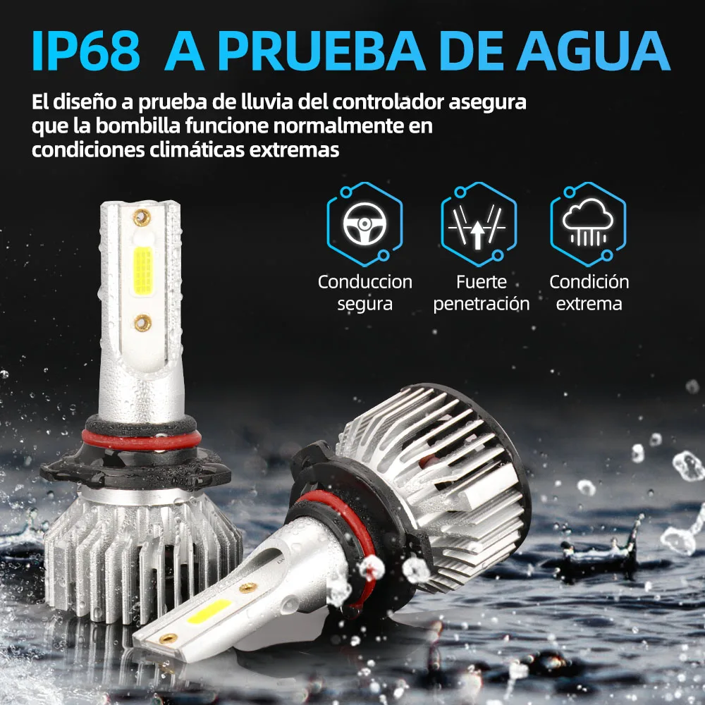 Roadsun 2 uds H4 H7 LED H1 H3 lámpara de coche H11 H8 9005 HB3 led H13  9004, 9007 de 9006 HB4 bombilla del faro 3000K 6000K 8000K de la luz de  niebla - AliExpress