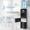 Built-in Ice Maker, Top Loading Water Cooler Dispenser for 3-5 Gallon Bottle with a Scoop, 3 Temps, Child Safety Lock, ETL Liste 2