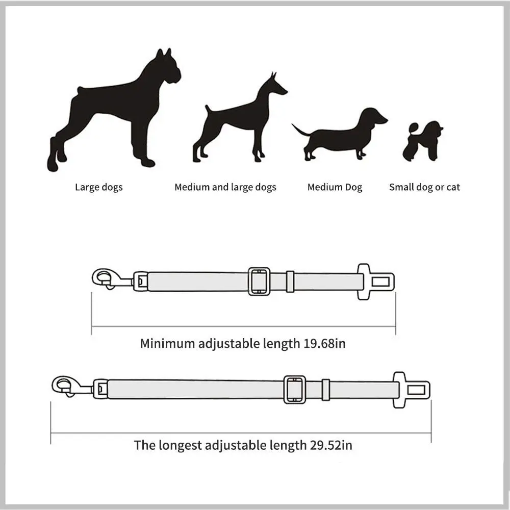 Adjustable Pet Cat Dog Car Seat Belt Pet Seat Vehicle Dog Harness Lead Clip Safety Lever Traction Dog Collars Dogs Accessoires - Image 6