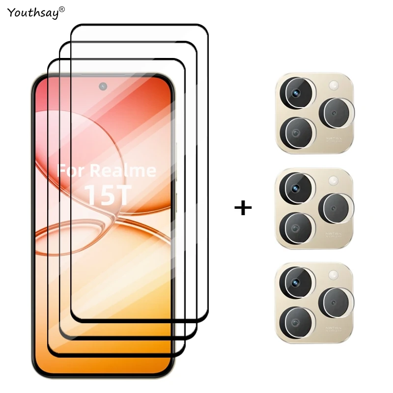 Premium Full Cover Tempered Glass Screen Protector and Lens Film