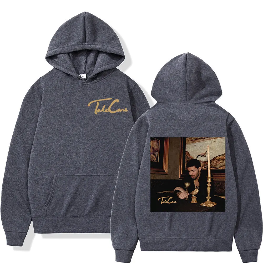 Hot Rapper Drake Album Take Care Graphic Hoodie Unisex Trend Hip Hop Hooded Sweatshirts Casual Fashion Loose Hoodies Streetwear