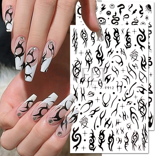  Graffiti Nail Stickers - 6 Sheets Graffiti Fun Nail