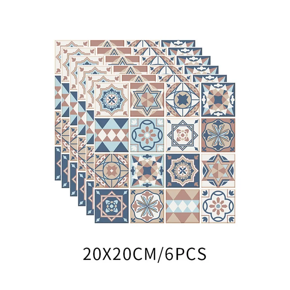 High Quality Home Decor Wall Sticker Bathroom Decal Kitchen Mosaic PVC Self-adhesive Splashback Stickers 20*20cm*