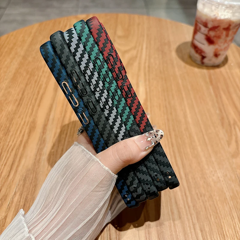 Ultra-Thin Carbon Fiber Stripe Matte Hard Case Cover