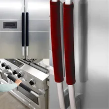 Tampa de maçaneta de porta antiderrapante, acessório de cozinha para decoração, maçaneta para forno e geladeira, preto, cinza e vermelho