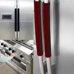 Tampa de maçaneta de porta antiderrapante, acessório de cozinha para decoração, maçaneta para forno e geladeira, preto, cinza e vermelho