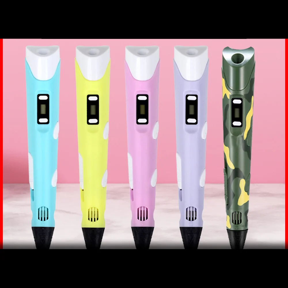 LCD 화면 호환 PLA 필 라 멘 트 장난감 아이들을위한 3D 펜 저온 드로잉 인쇄 펜 USB 어린이 생일 선물