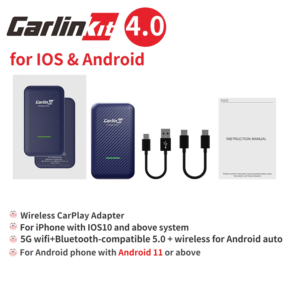 CarlinKit 4.0 A2A Android Auto Wireless Dongle For Tesla Volkswagen Mazda  Ford Suzuki Volvo BT Plug and Play Google Assistant - AliExpress