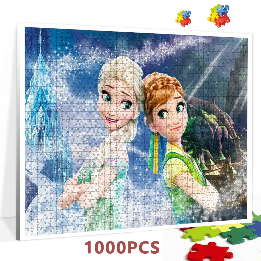 

1000 Pieces Frozen Disney Princess Jigsaw Puzzle for Adults Kids Teens Challenge Yourself Puzzles and Unique Gift for Friends
