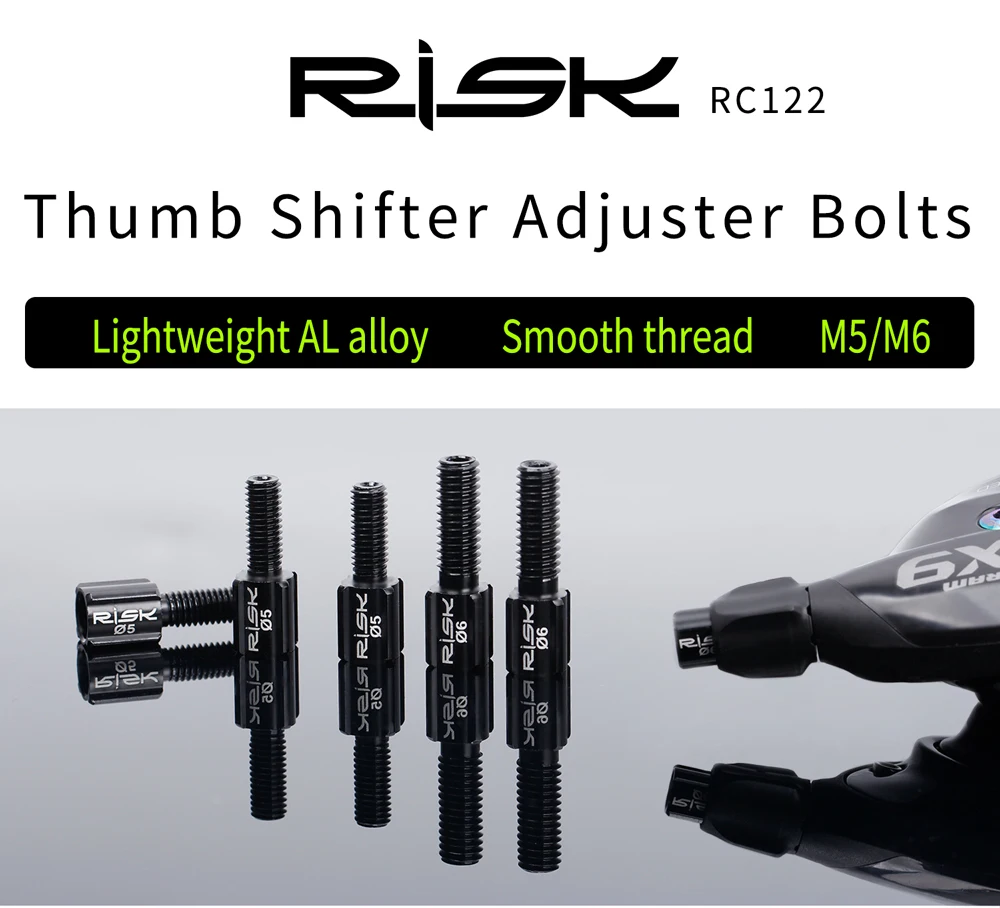 Risiko Fahrrad Daumen Shifter Einstellschraube Schrauben M5/M6 MTB Rennrad Schaltwerk Bremskabel Linie Bolzen Schrauben Aluminium – Detail 1