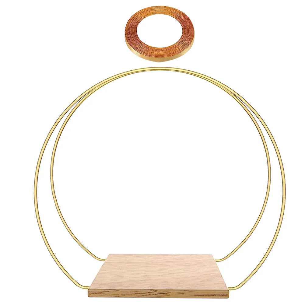 

Ornament Garland Decoration Floral Hoop Centerpiece for Table Wooden Metal DIY Supply