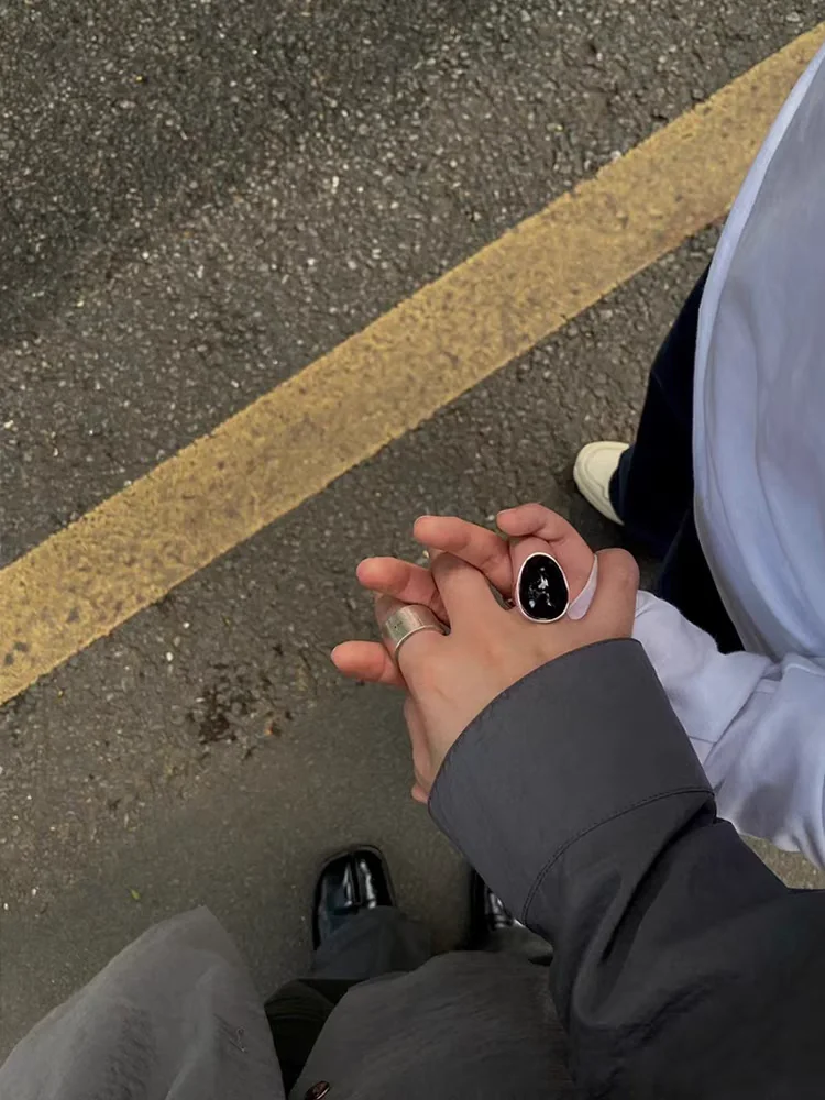 Brass Natural Crystal Jade Solid Ring Women Jewelry Punk Party Designer Club Cocktail  Party Gown Trendy Top Japan