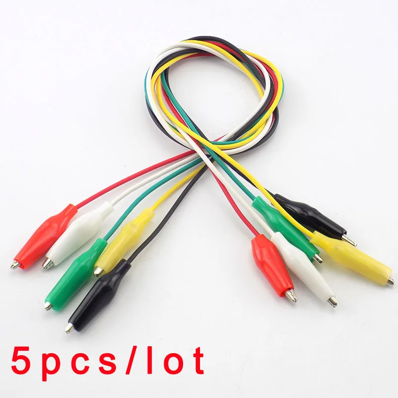 

5Pcs Double-ended Crocodile DIY Alligator Clips Electrical Test Jumper Leads Wire Roach Clip Test 5 Colors