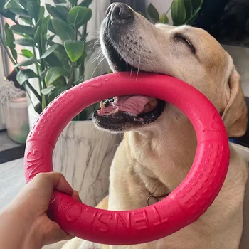 Dog Ring Toys Indestructible Chewing Flying Floating Training Tools Fetch for Small Medium Large Dogs Throwing Catching Flying 1